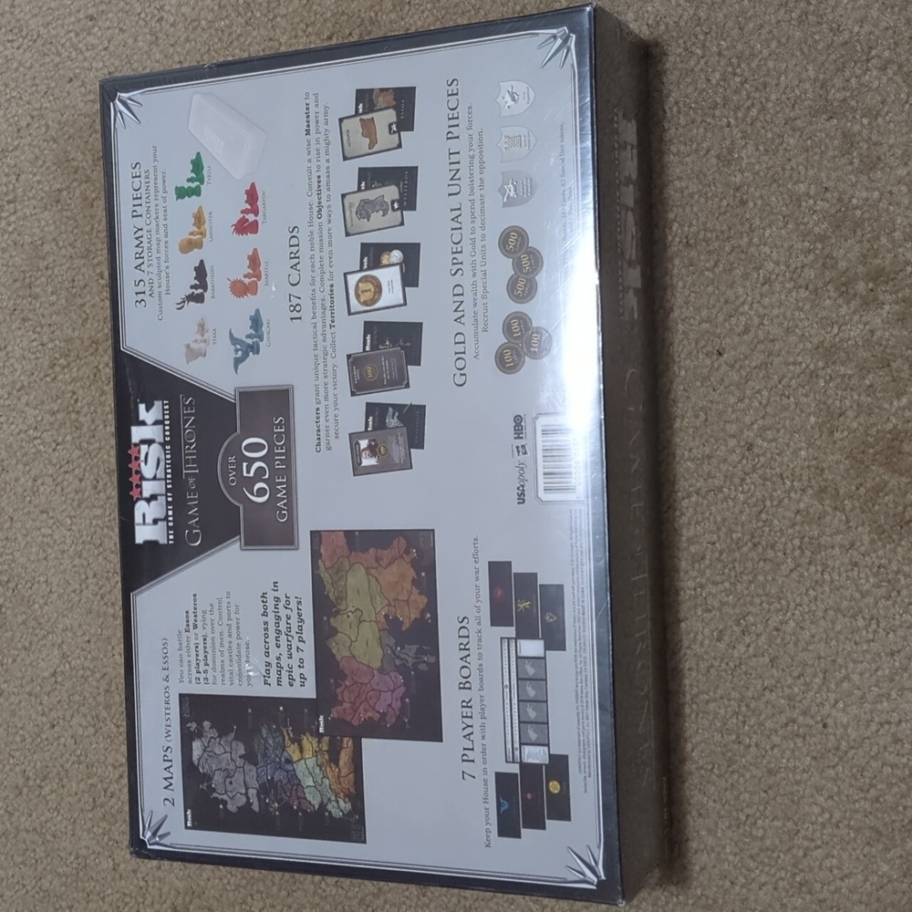 Game Of Thrones Risk Game-unopened - Picture 2 of 4